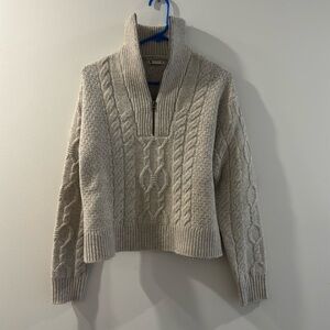 Uncle Studios Quarter-Zip Cable Knit Sweater Sz. XS